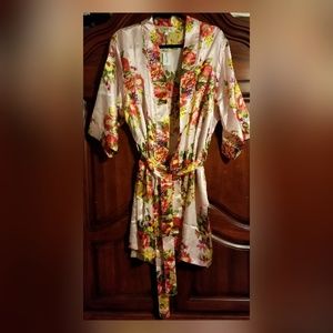 Silky Floral Robe